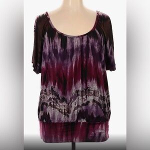 AB Studio Purple Abstract Women’s Plus Size XL